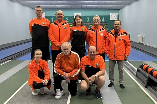 Kolkári MKK Slovan Galanta A pred zápasom v Hlohovci, zľava stojaci aah 2024 10